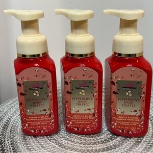 BBW Milk Bar Peppermint Bark Truffle Foaming Hand Soap Set of 3 NWT